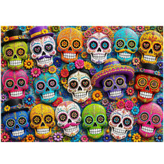 Colourful Sugar Skull Jigsaw Puzzle 1000 Pieces