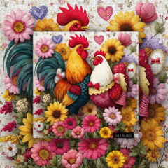 Sweet Love Chickens Jigsaw Puzzle 1000 Pieces