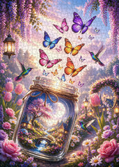 Schmetterlingsglas Traumland Puzzle 1000 Teile
