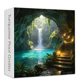Puzzle Gruta de Piscina Turquesa 1000 Piezas