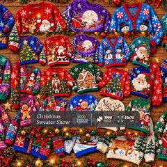 Puzzle du spectacle de pulls de Noël 1000 pièces