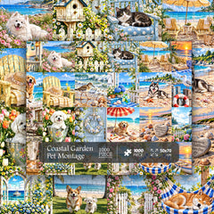 Küstengarten-Haustier-Montage-Puzzle, 1000 Teile