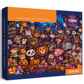 Puzzle de nuit de carnaval animalier 1000 pièces