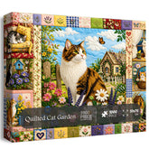 Quilted Cat Garden Jigsaw Puzzle 1000 Pieces