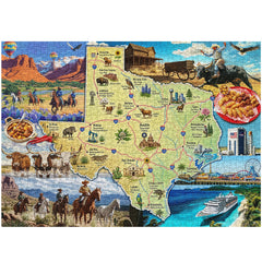 Wild West Map Jigsaw Puzzle 1000 Pieces