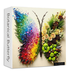 Puzzle con farfalla botanica da 1000 pezzi