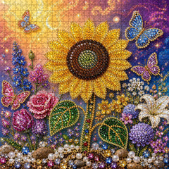 Edelstein-Sonnenblumen-Puzzle 1000 Teile