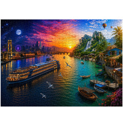 River City Sunset Puzzle 1000 Teile