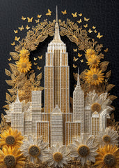Sunflower Cityscape Jigsaw Puzzle 1000 Pieces