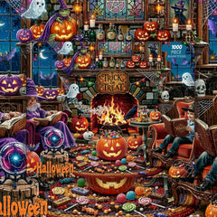 Puzzle del focolare di Halloween 1000 pezzi
