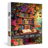 Puzzle bibliothèque fleurie 1000 pièces