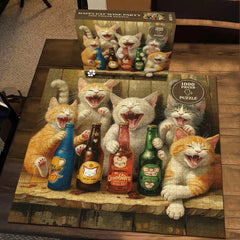 Happy Cat Wine Party Puzzles 1000 Stücke