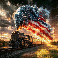 Western Sunset Train Puzzle 1000 Teile