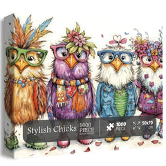 Élégants poussins puzzle 1000 pièces