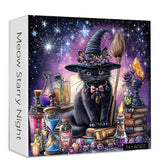 Meow Starry Night Jigsaw Puzzle 1000 piezas