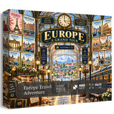 Europe Travel Adventure Rompecabezas de 1000 piezas