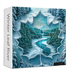 Winter Leaf River Puzzle 1000 Pizzle 1000