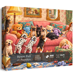 House Full of Puppies Jigsaw Puzzle 1000 Pieces