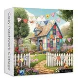 Cozy Patchwork Cottage Jigsaw Puzzle 1000 Pieces
