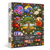 Stained Glass Bloom Jigsaw Puzzle 1000 Pieces
