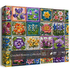 Crochet Flowers Collection Jigsaw Puzzles 1000 Pieces