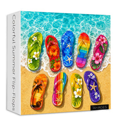 Buntes Sommer-Flip-Flops-Puzzle 1000 Teile