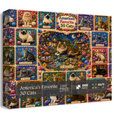 America's Favorite 30 Cats Jigsaw Puzzle 1000 Pieces