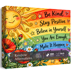 Rainbow Affirmations Jigsaw Puzzle 1000 Pieces