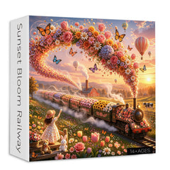 Sunset Bloom Railway Jigsaw Puzzle 1000 Pieces