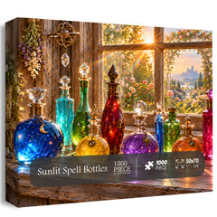 Sunlit Spell Bottles Jigsaw Puzzle 1000 Pieces