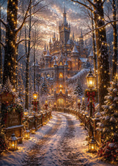 Winter Castle Glow Jigsaw Puzzle 1000 Pieces