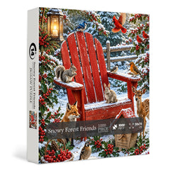 Snowy Forest Friends Jigsaw Puzzle 1000 Pieces