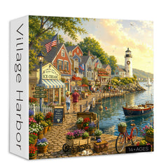 Village Harbor Jigsaw Puzzle 1000 Pieces