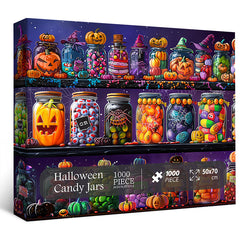 Puzzles de Jars de Bonbons d'Halloween 1000 Pièces