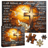 Puzzle en bois de 1000 pièces "Amazing Grace Cross"