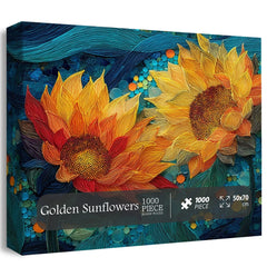 Golden Sunflowers Jigsaw Puzzle 1000 Pieces