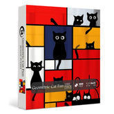 Geometric Cat Fun Jigsaw Puzzle 1000 Pieces