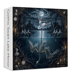Gothic Swan Lake Mirror Jigsaw Puzzle 1000 Pieces