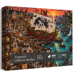 Puzzle del porto del galeone dei vampiri, 1000 pezzi