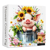 Flower Crown Pig Jigsaw Puzzle 1000 Pieces