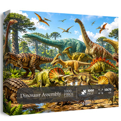 Dinosaur Assembly Jigsaw Puzzle 1000 Pieces