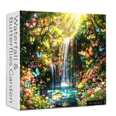Puzzle da giardino con farfalle a cascata, 1000 pezzi