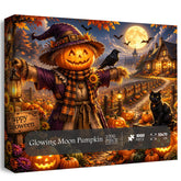 Puzzle Citrouille Lune Lumineuse 1000 Pièces