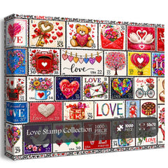 Love Stamp Collection Puzzle 1000 Teile