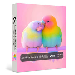Rainbow Couple Bird Jigsaw Puzzle 1000 pièces