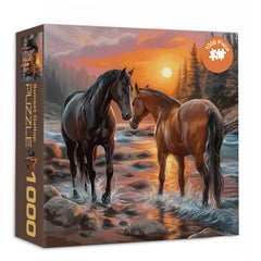 Sunset Gallop Jigsaw Puzzle 1000 Pieces