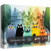 Puzzle Chats Chromatiques 1000 Pièces