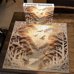 Forest Sunset puzzle puzzle 1000 pezzi