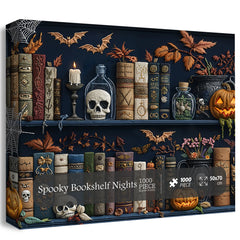 Spooky Bookshelf Nights Puzzles 1000 pièces