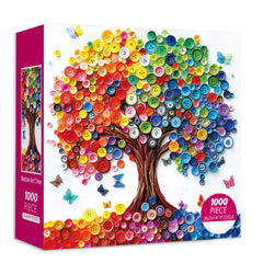 Button Art Tree Jigsaw Puzzle 1000 Pieces